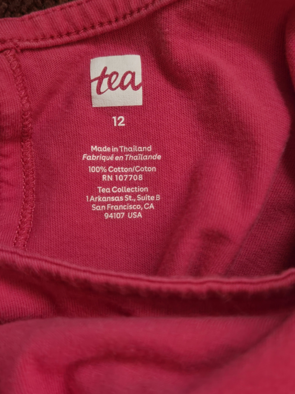 Tea Collection Pink Long Sleeve Dress With Flowers Size 12 - Picture 3 of 5